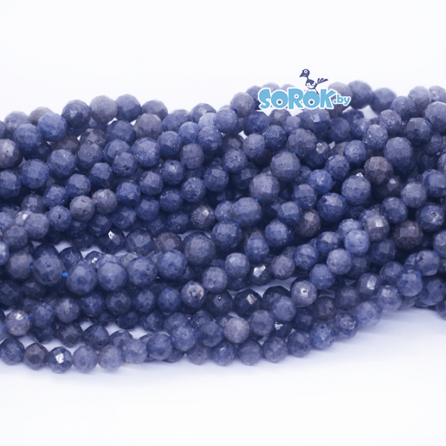 КОРУНД синий (сапфир) с ювелирной огр. кат. АВ (3,5мм)