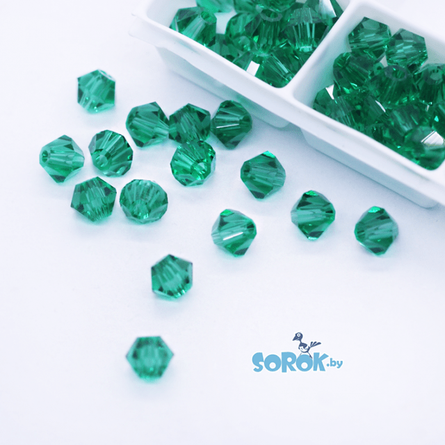 БИКОНУС, Emerald, 4мм/50шт.