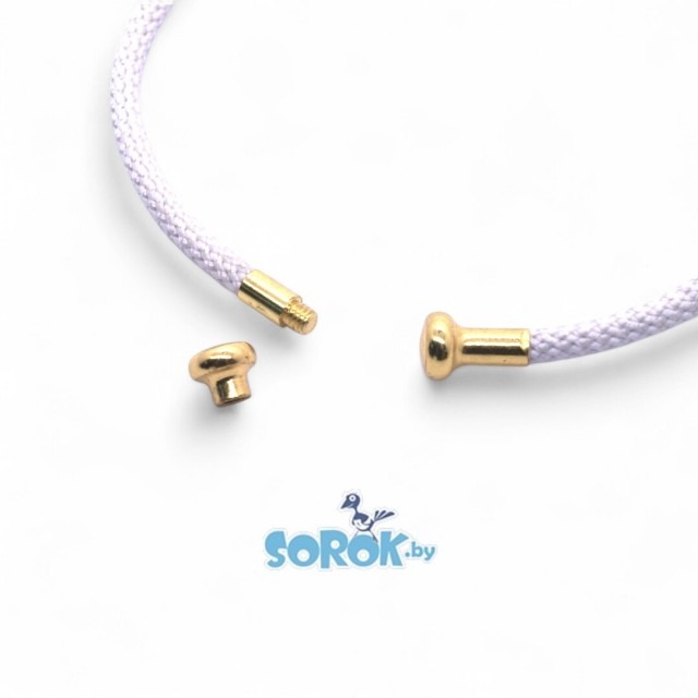 ОСНОВА для браслета, каркас Ivory, сталь, позолота, 65мм (винтовой фиксатор)