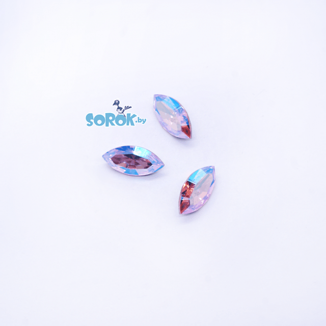 Кристалл в оправу Swarovski 4228, Light Rose Shimmer, 15*7мм