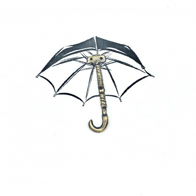 Основа для зонтика (ручка), латунь (12-005) 