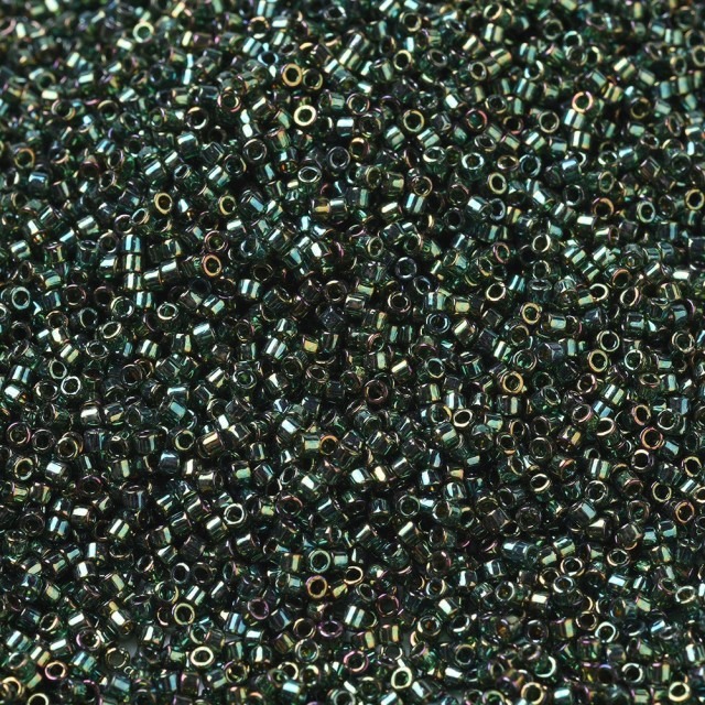 Бисер MIYUKI Delica цилиндр прозрачный Emerald Gold Luster DB0125/3г