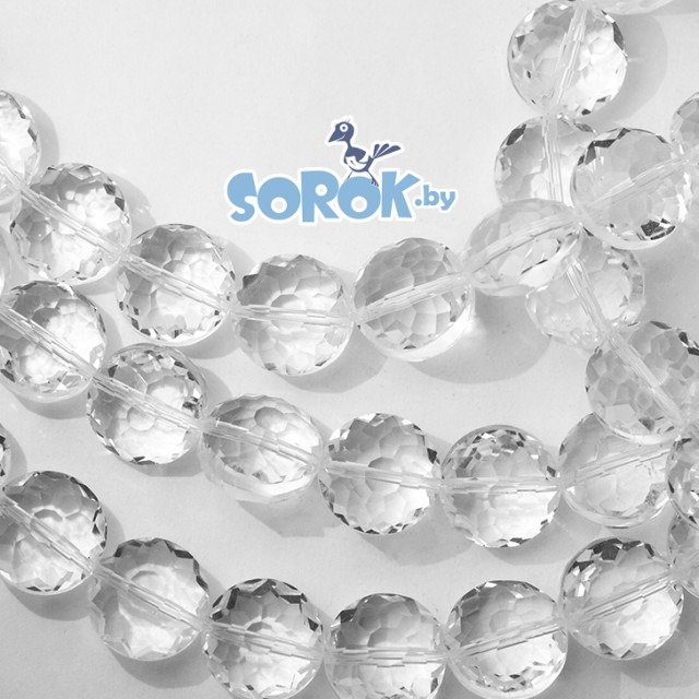 БУСИНА из стекла, диск, Crystal