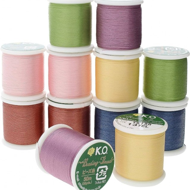 НИТЬ для бисероплетения K.O. Beading Thread nylon, Purple (07PL) /50м