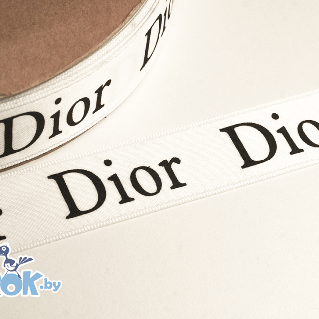 ЛЕНТА атласная Dior, белая (Корея)