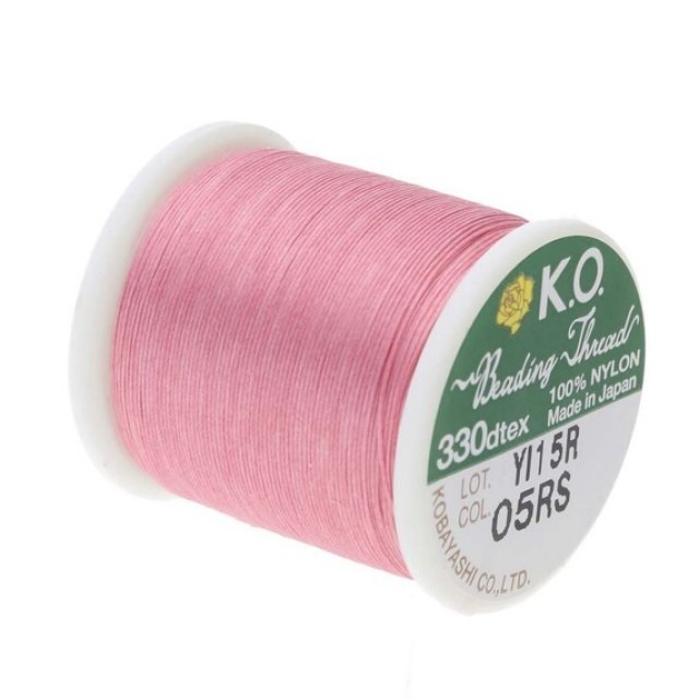 НИТЬ для бисера K.O. Beading Thread nylon, Rose (05RS) /50м