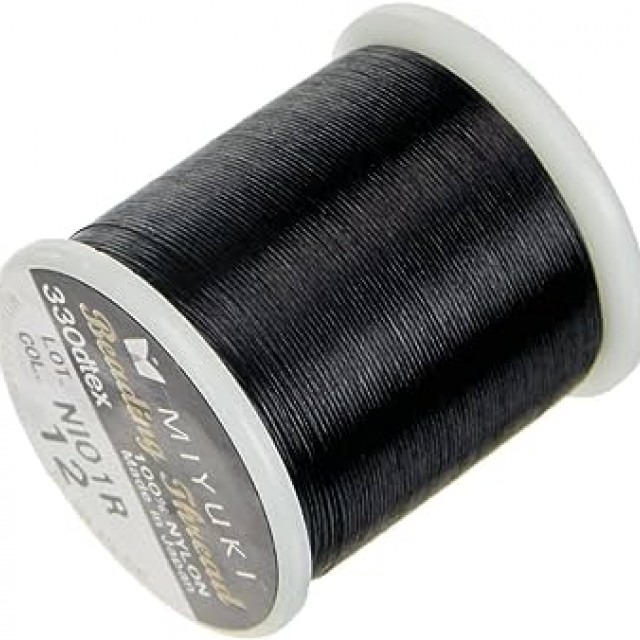 Нить MIYUKI Beading Thread nylon, Black/50м