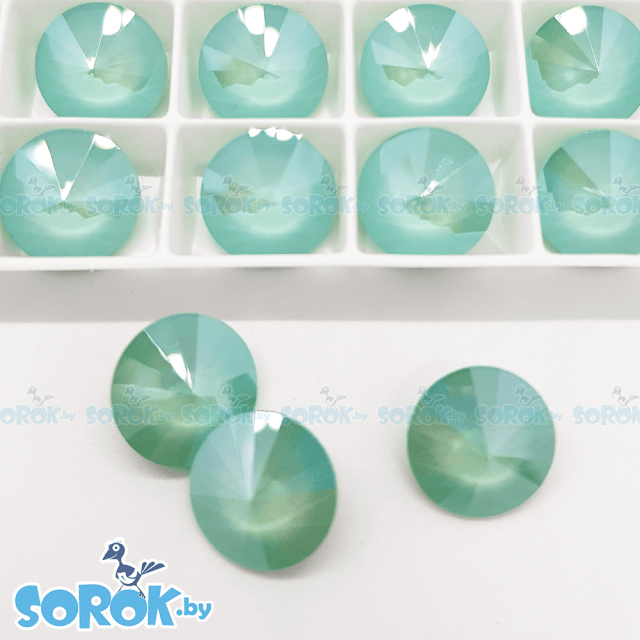 РИВОЛИ Swarovski 1122, Crystal Mint Green
