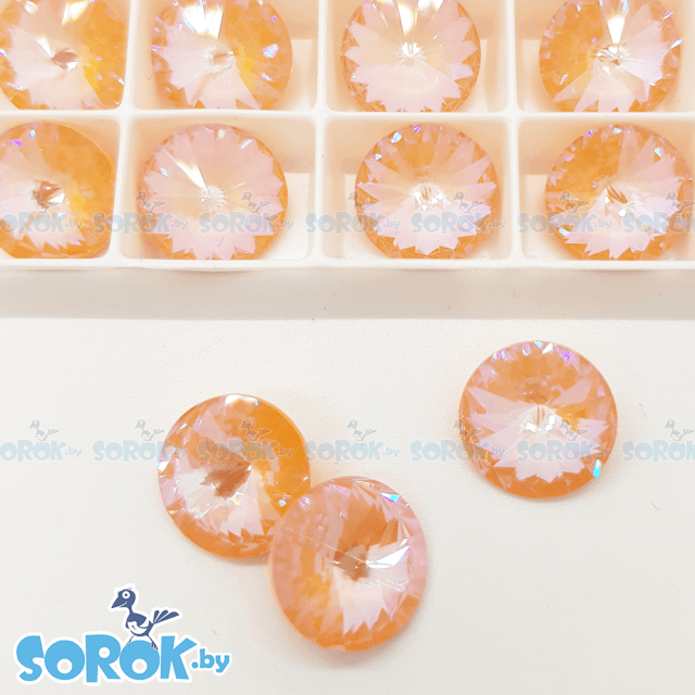 РИВОЛИ Swarovski 1122, Crystal Peach Delite (L140D) Unfoiled