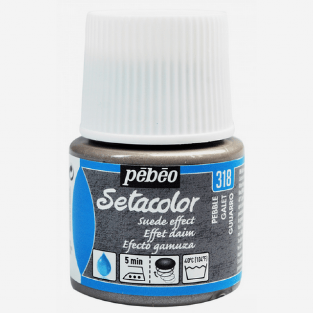 КРАСКА для ткани с эффектом замши PEBEO Setacolor, серая галька
