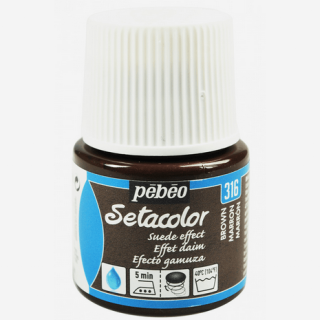 КРАСКА для ткани с эффектом замши PEBEO Setacolor, коричневый