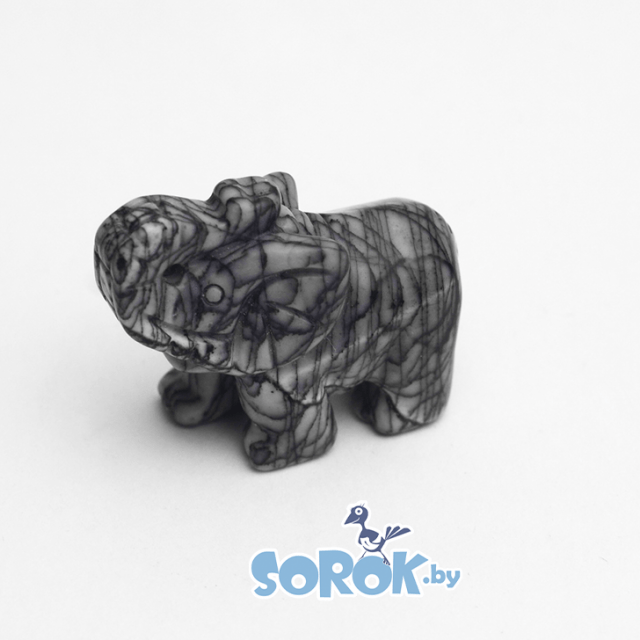 СЛОН из яшмы полосатик