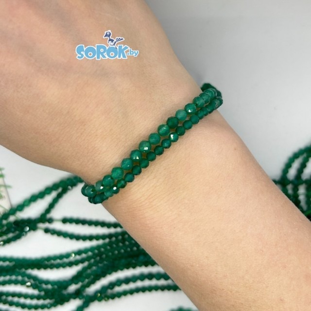 АГАТ зеленый, с ювелирной огр., кат. А