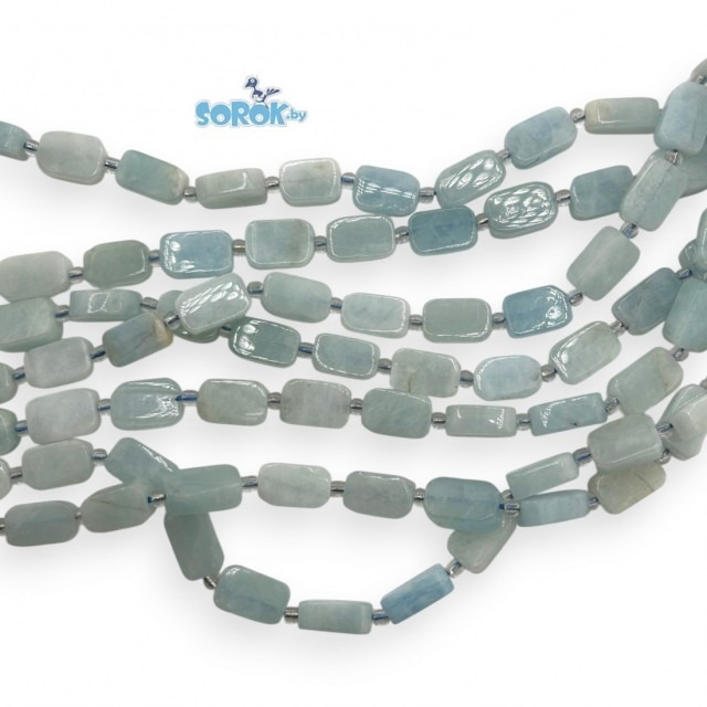 АКВАМАРИН, прямоугольник (12x8мм)