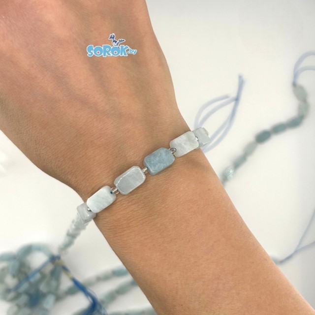 АКВАМАРИН, прямоугольник (12x8мм)