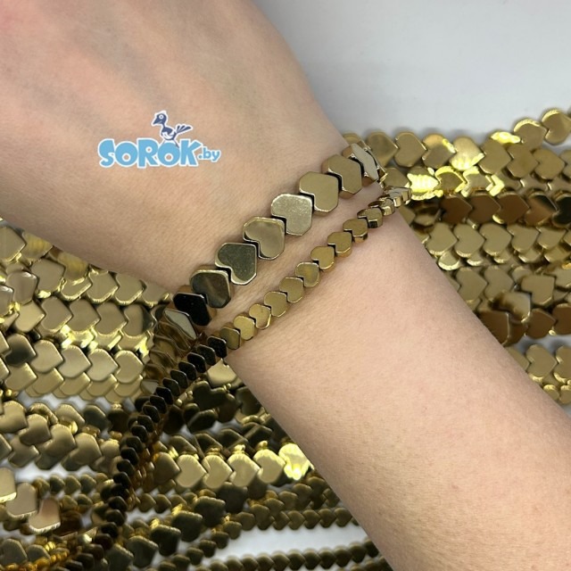 ГЕМАТИТ, сердце пикси, светлое золото