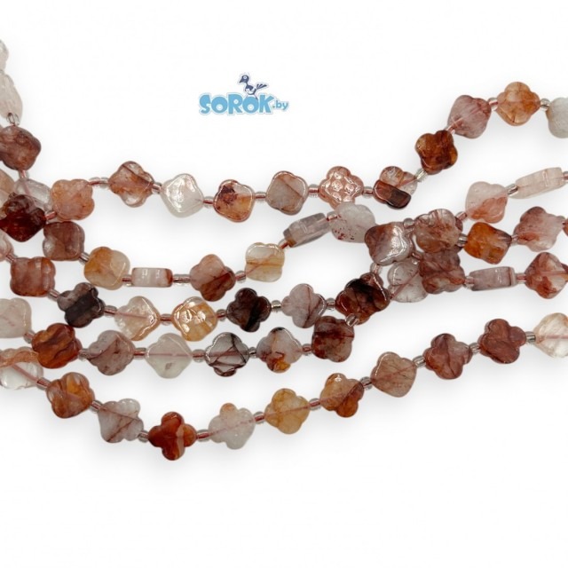 КВАРЦ огненный, клевер 11мм