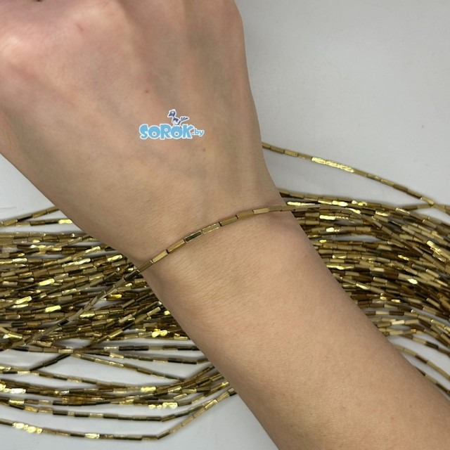 ГЕМАТИТ, брусок мини, золото, 6х1,5мм