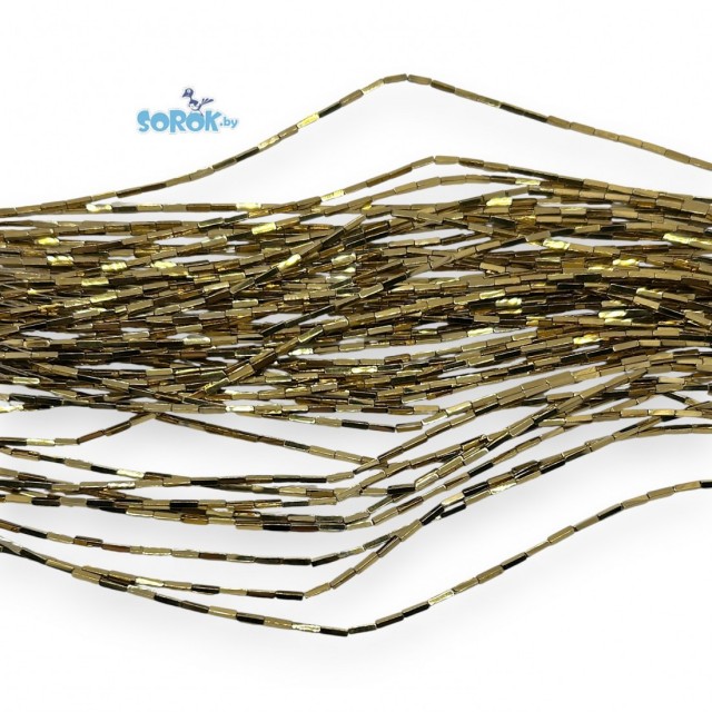 ГЕМАТИТ, брусок мини, золото, 6х1,5мм