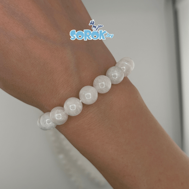 ЛУННЫЙ КАМЕНЬ, кат. АА White Blue (10мм)