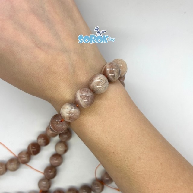 СОЛНЕЧНЫЙ КАМЕНЬ, кат. АВ,Brown, 14мм