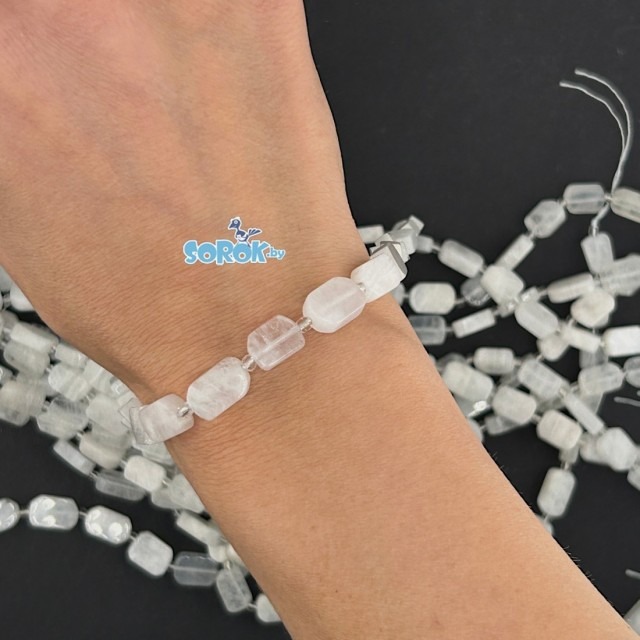 ЛУННЫЙ КАМЕНЬ, прямоугольник (13х8мм)