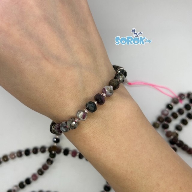 ТУРМАЛИН, бочонок, юв. огранка (6x8 мм)