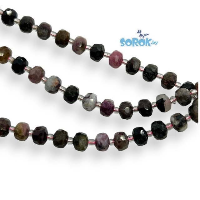 ТУРМАЛИН, бочонок, юв. огранка (6x8 мм)