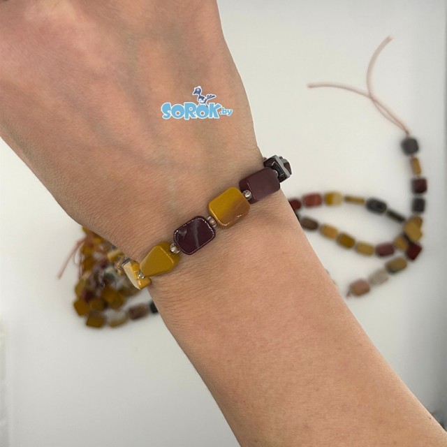 ЯШМА австралийская (Мукаит), прямоугольник 11х8мм