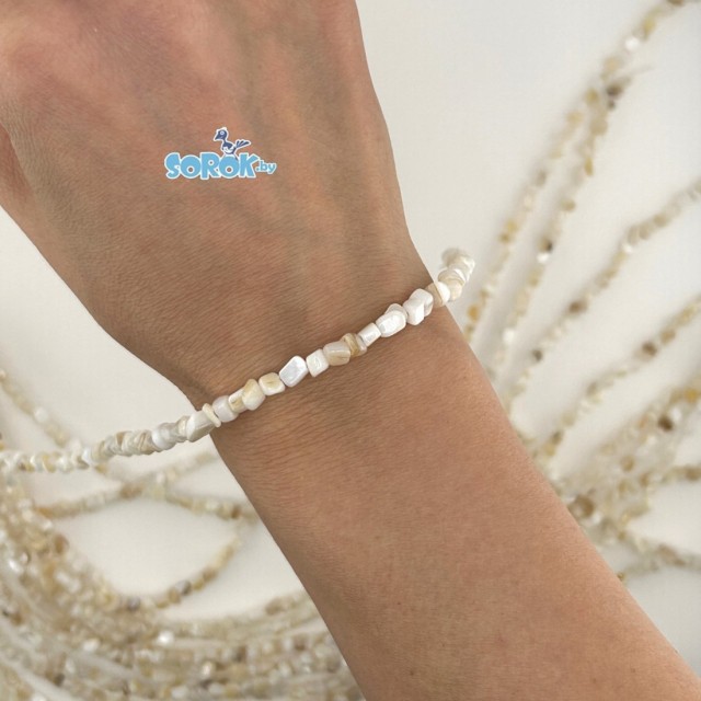 ПЕРЛАМУТР галька, айвори 2-5х5мм