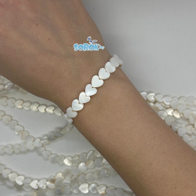 ПЕРЛАМУТР сердце, 8.5мм