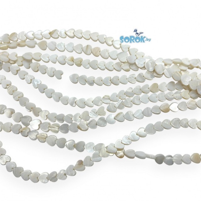 ПЕРЛАМУТР сердце, 8.5мм