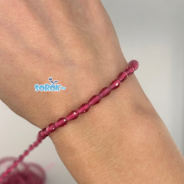 	ЦИРКОН с юв.огр, капля, Pink, 6х4мм
