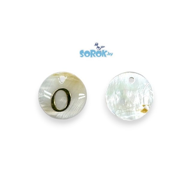 ПОДВЕСКА из перламутра, диск, O