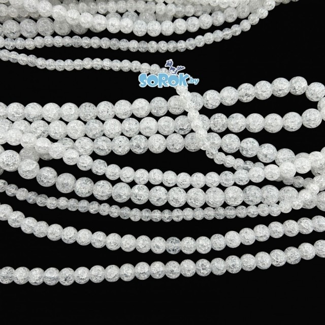 БУСИНА из стекла, сахарный кварц