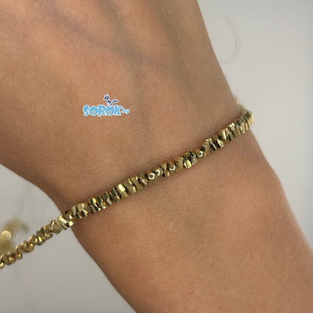 БУСИНА из стекла, Free form, Gold, 2х4мм / НИТЬ