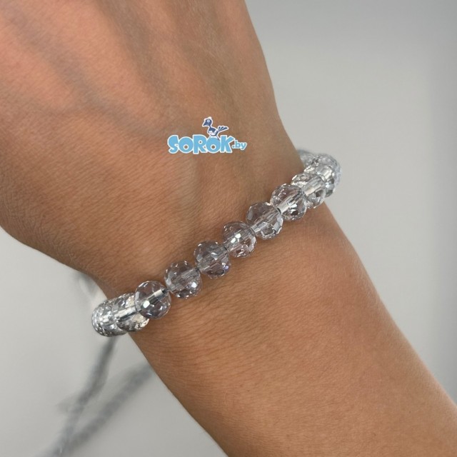 БУСИНА из стекла, шар, юв.огр, Blue Shade, 8мм