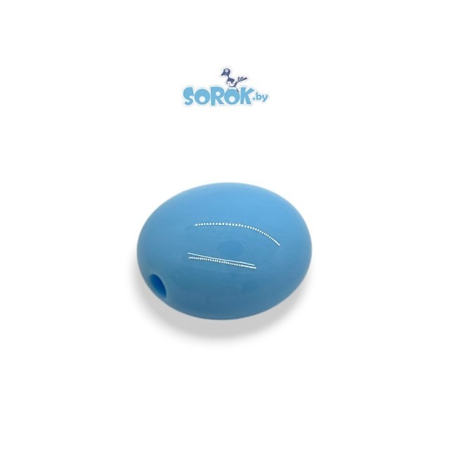 БУСИНА, акрил, диск, глянец, микс, 17x10мм