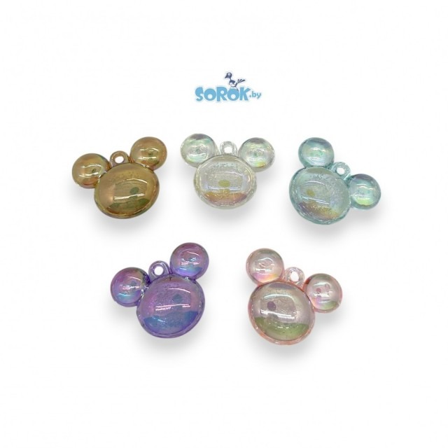 ПОДВЕСКА акрил, Микки Bubble, микс (35х42мм)