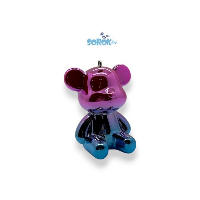 ПОДВЕСКА акрил, Teddy, металлик микс (52х38мм)