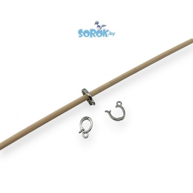 БЕЙЛ, овал, глянец, разъемный, родий, 6,5*11*2мм