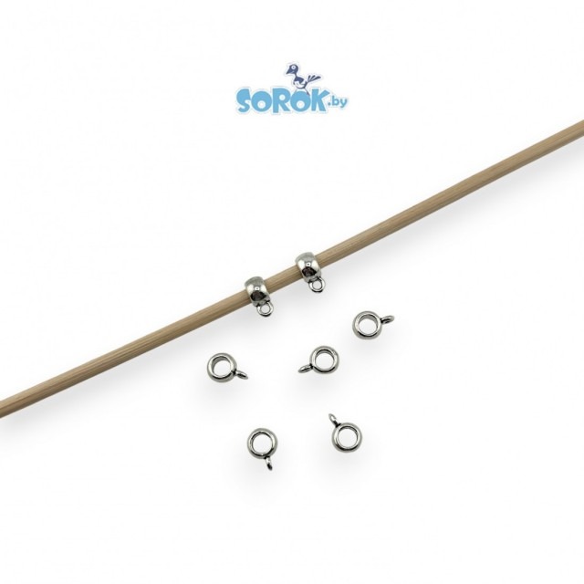 БЕЙЛ, бочонок, цвет светлое серебро, 6х4мм