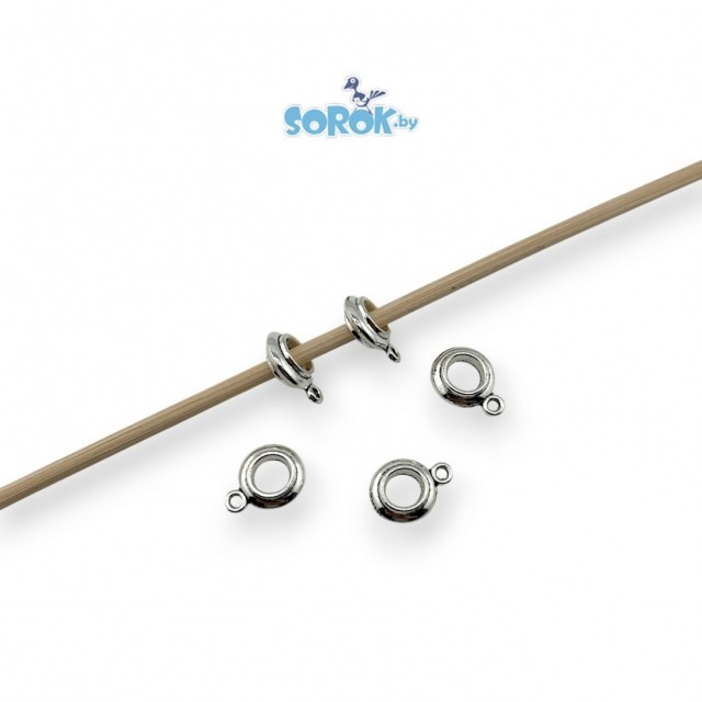 БЕЙЛ, округлый, цвет светлое серебро, 10х5мм