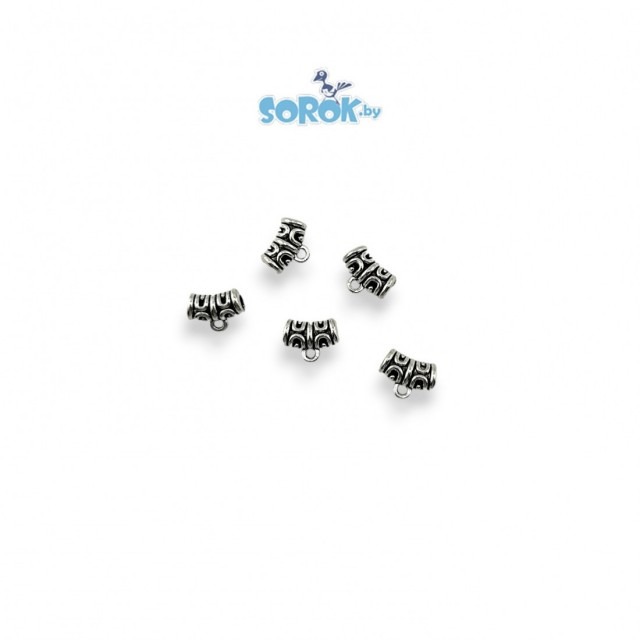 БЕЙЛ-трубочка, кельтский узел, цвет античное серебро, 7х12мм