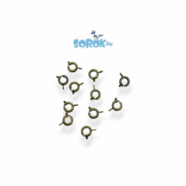 ЗАМОК ювелирный, цвет бронза, 10 мм
