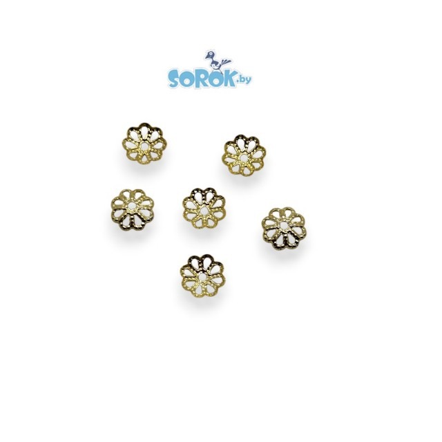 ШАПОЧКА, ажур, mini, позолота 18К,6мм