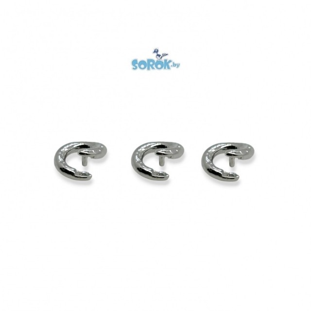 КОЛЬЦО разъемное с зажимом, родий, 5,5 x1,2мм