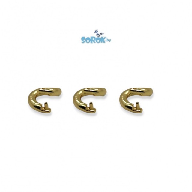 КОЛЬЦО разъемное с зажимом, позолота 18К, 5,5 x1,2мм