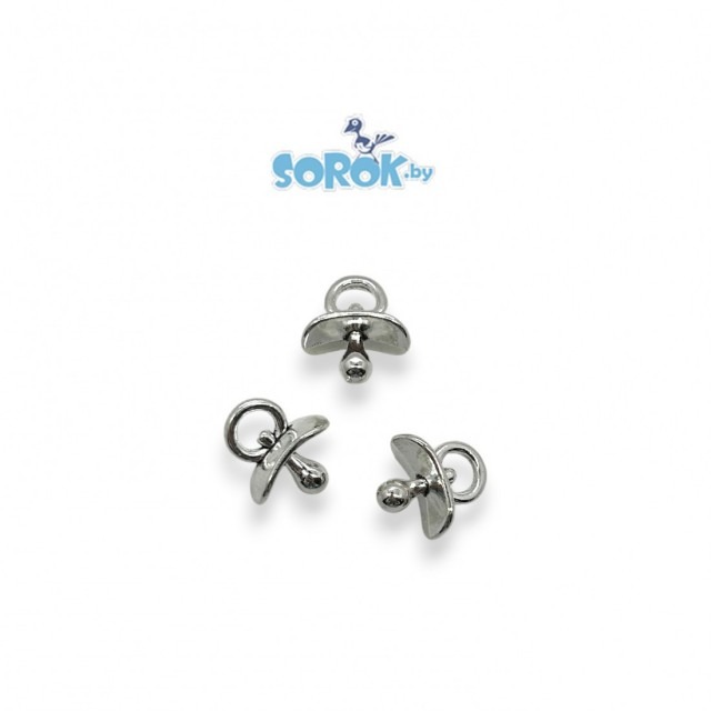 ПОДВЕСКА, пустышка, цвет светлое серебро, 16х14мм