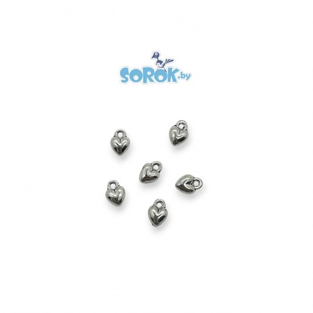 ПОДВЕСКА, сердечко mini, 8мм